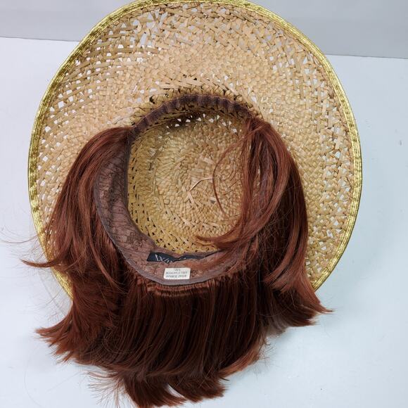 NWT Whittall & Shon Straw Hat Sun Derby Formal Gold Knotted Wrap - Picture 6 of 9